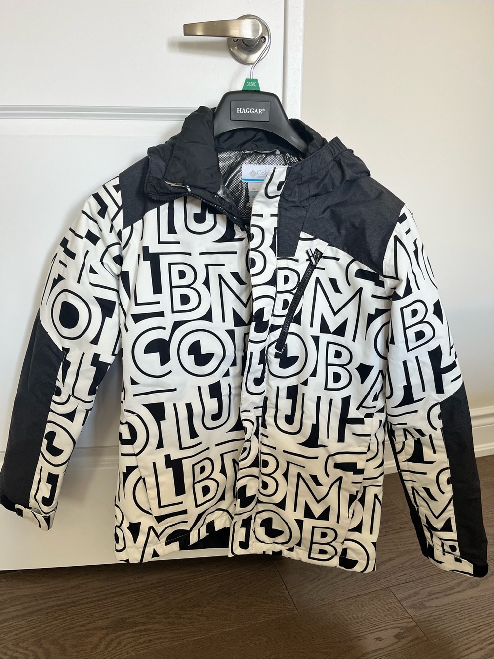 Columbia Black & White Graphic Puffer Jacket for Kids